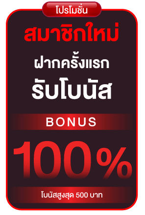 สมาชิกใหม่ฝากครั้งแรกรับโบนัส 100%