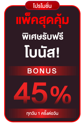 แพ็คสุดคุ้มโบนัส 45%