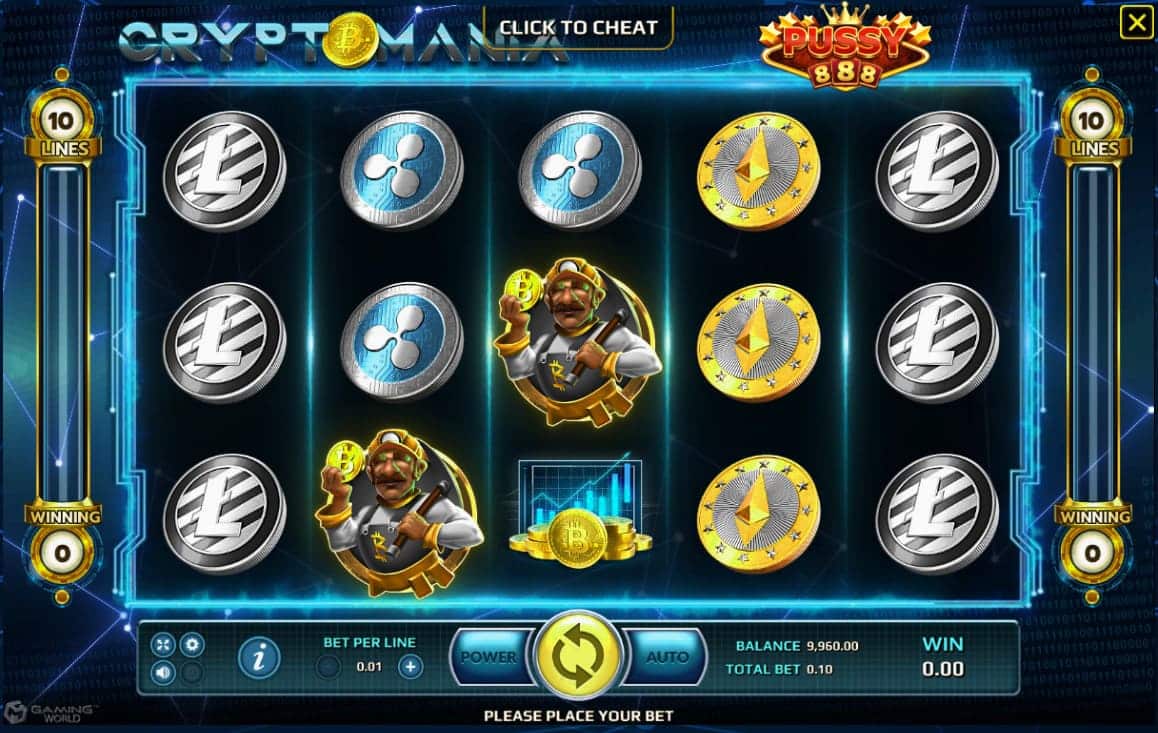 Cryptomania Slot กับ Pussy888