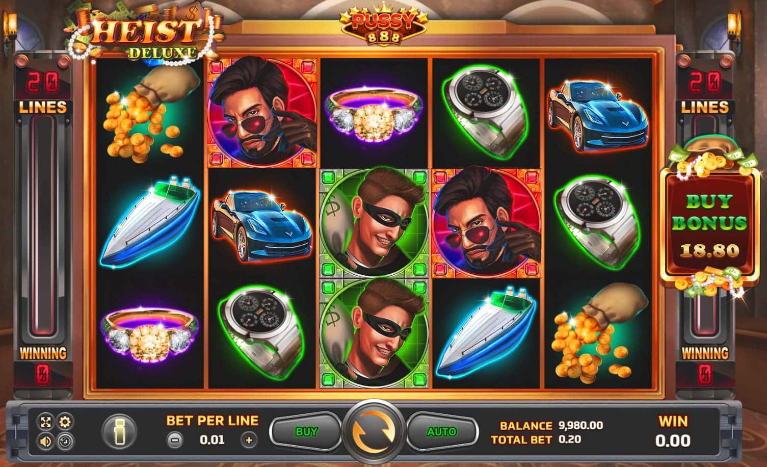 ชัยชนะสูงสุดของ Heist Deluxe slot